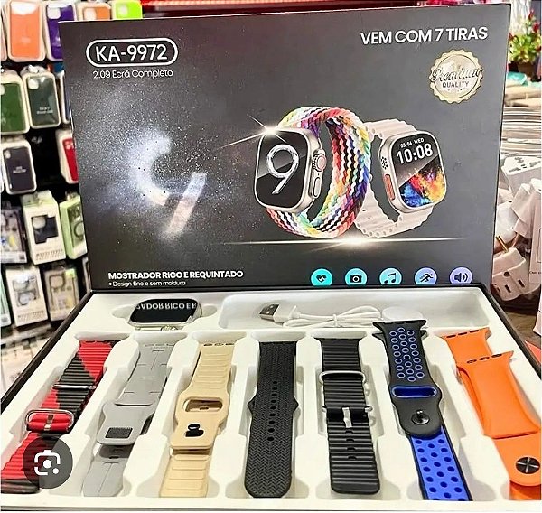 Relogio smartwacht digital 7 pulseiras ka-9972
