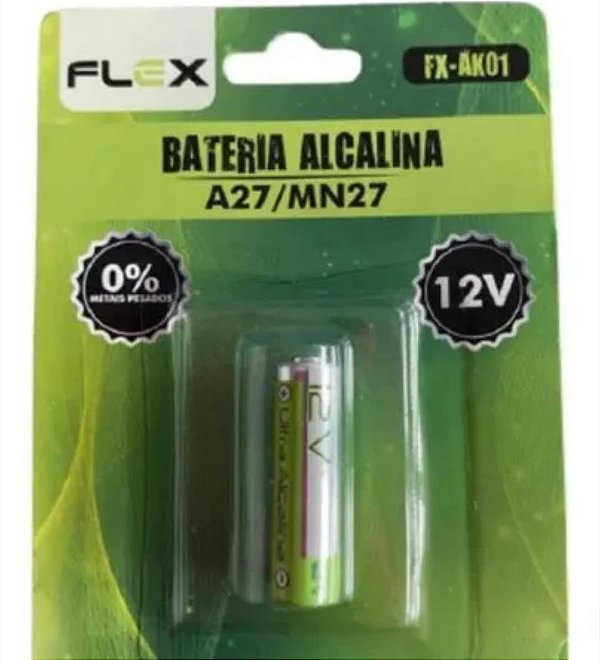 Pilha bateria alcalina a27/mn27