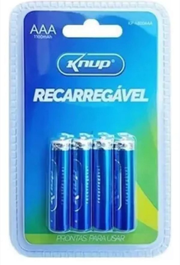 Pilha recarregavel aaa knup kp-4800aaa