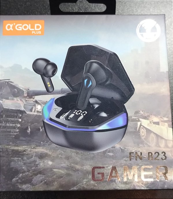 Fone de ouvido bluetooth gamer ox'gold plus fn-b23