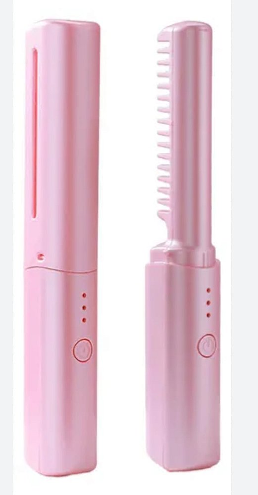 Mini escova-pente alisador recarregavel lukton bl-365