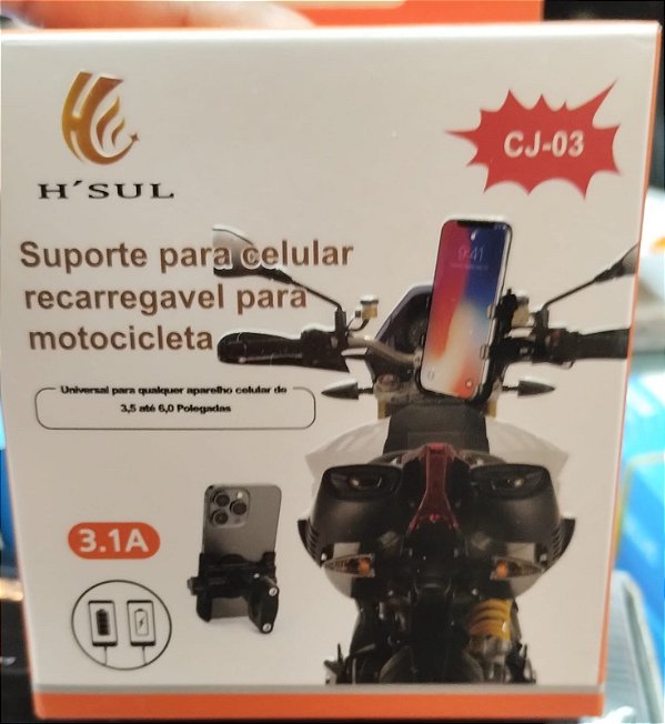 Suporte de celular recarregavel para moto  h'sulcj-03