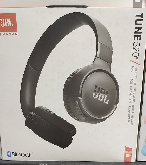Fone de ouvido bluetooth jbl  harman tune 520bt preto promo