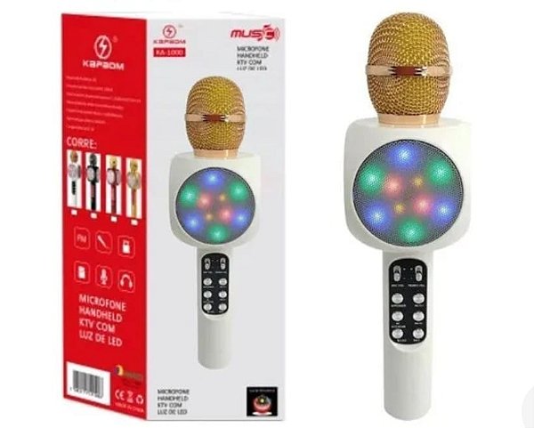 Microfone karaoke hi-fi tf-usb wireless ws-1816