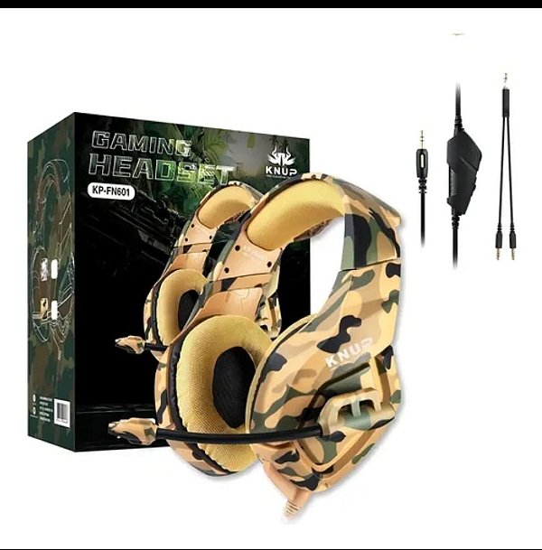 Fone de ouvido gamer headset knup kp-fn601