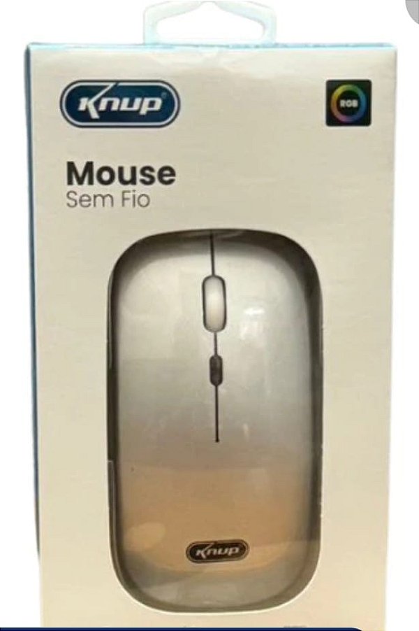 Mouse sem fio bluetooth usb wireless recarregavel knup kp-mu013