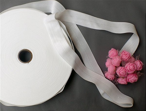 Viés Boneon Maleável 50⁸m X 25mm | Poliéster Branco