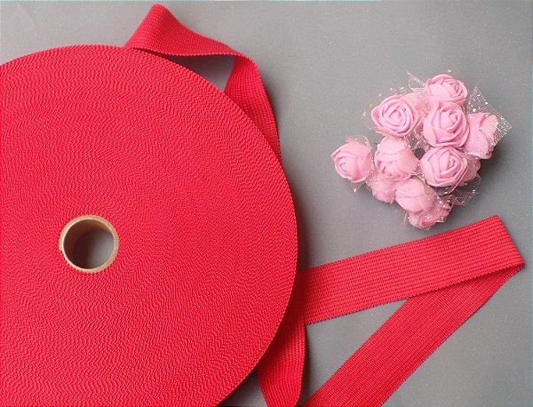 Viés Boneon Maleável 50m X 25mm | Poliéster Vermelho