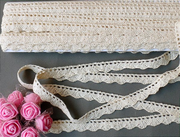 RA014 - 1,20cm x 10,00m | Renda Algodão - CRU