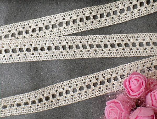 RA005 - 1,80cm x 10,00m | Renda Algodão - CRU