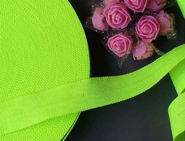 Viés Boneon Maleável 50m X 25mm | Poliéster Amarelo Florescente