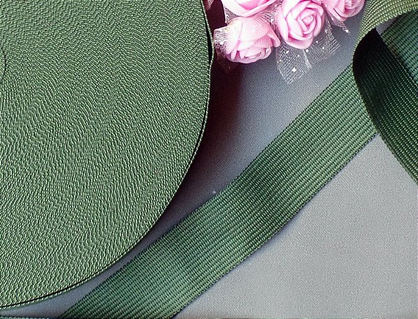 Viés Boneon Maleável 50m X 25mm | Poliéster Verde Militar