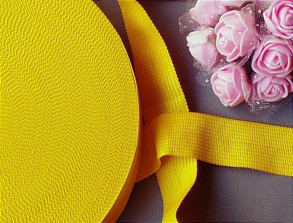 Viés Boneon Maleável 50m X 25mm | Poliéster Amarelo Escuro