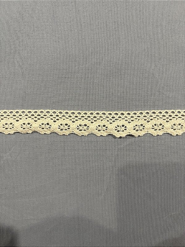 RA034 - 2,5cm x 10,00m | Renda Algodão - Cru