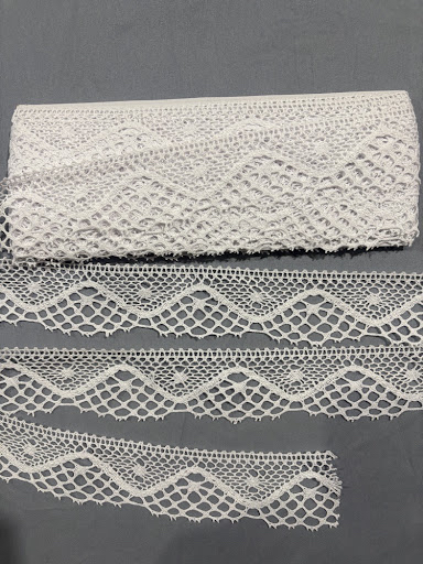 RA020 - 4,00cm x 10,00m | Renda Algodão - Branco