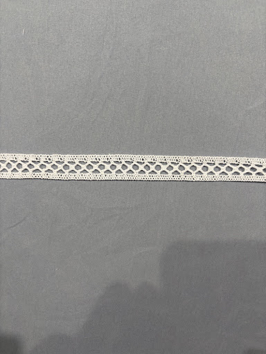 RA040- 1,5cm x 10,00m | Renda Algodão - Branco