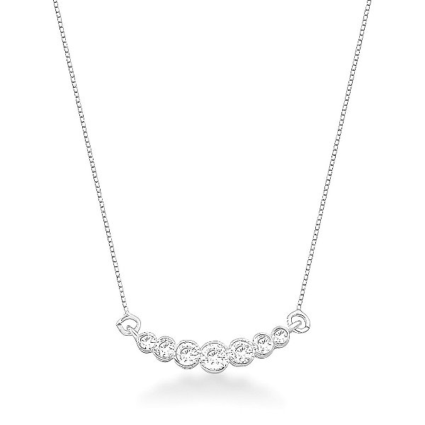 Colar Brilho Prateado Prata 925