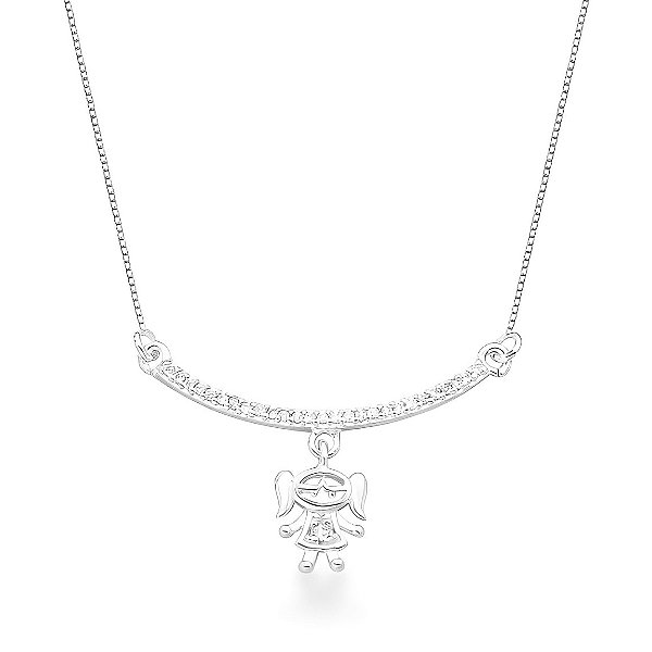 Colar de Filhos Prata 925 - Menina