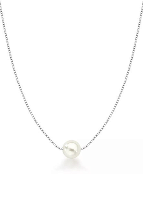 Colar Pérola Prata 925