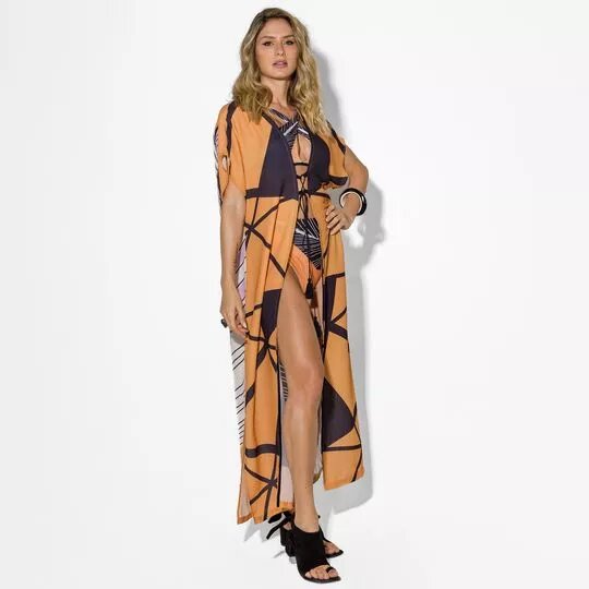 Kaftan Longo com Amarração Frontal - DE CHELLES 00259