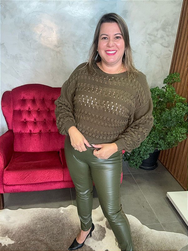 Calça em Couro Fake - GATOS & ATOS 09812