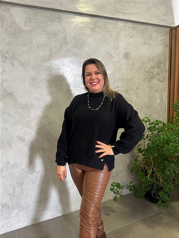 Blusa Mullet com Mangas de Cava Quadrada - BIAMAR 11454