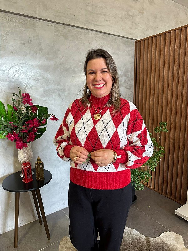 Blusa em Padronagem Losango - BIAMAR 11493