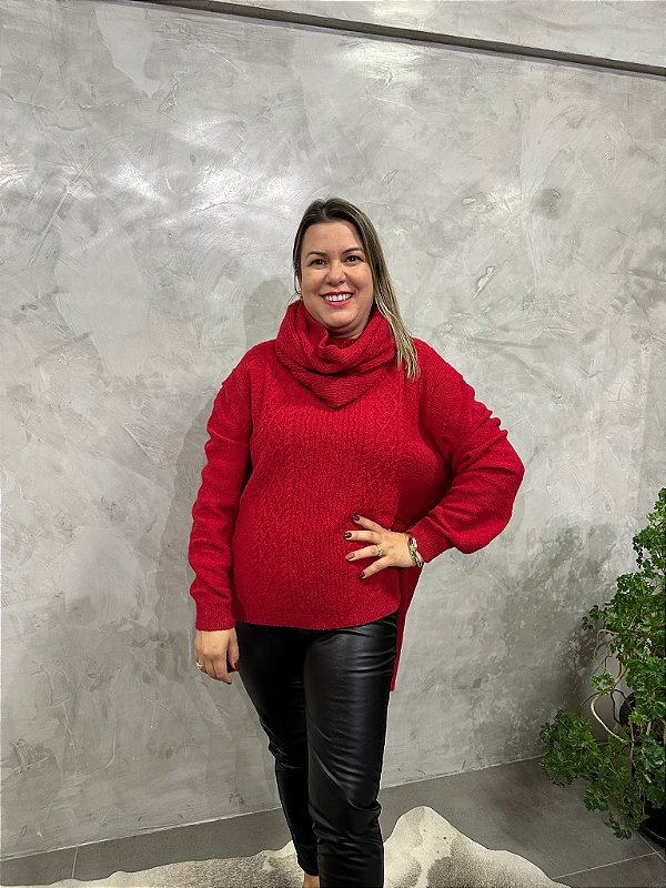 Blusa Oversized Mullet com Gola Removível - BIAMAR 10602