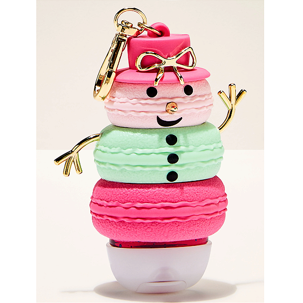 Suporte para Higienizador Bath and Body Works "PocketBac Holder" Macaron Snowman