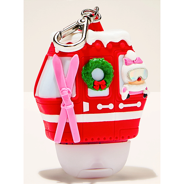 Suporte para Higienizador Bath and Body Works "PocketBac Holder" Mrs. Claus Ski Gondola