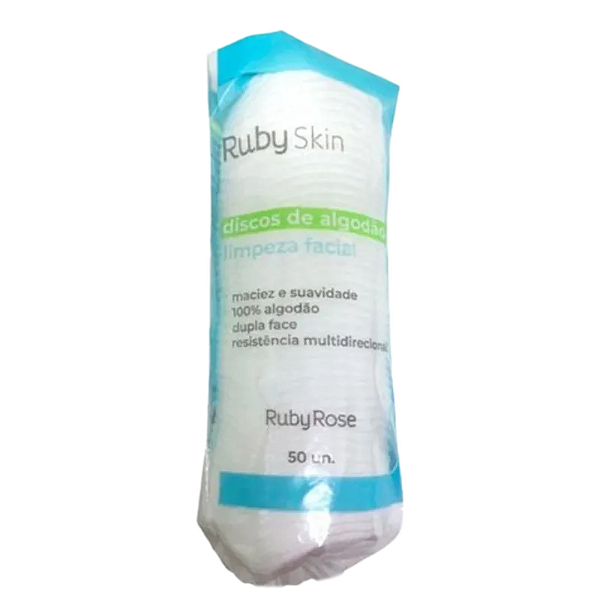 Discos De Algodao RubyRose Ruby Skin 50 unidades