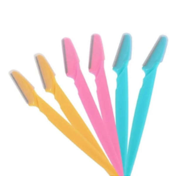 Kit Lâmina Navalha Eyebrow Razor Para Sobrancelha Rosto 6 unidades