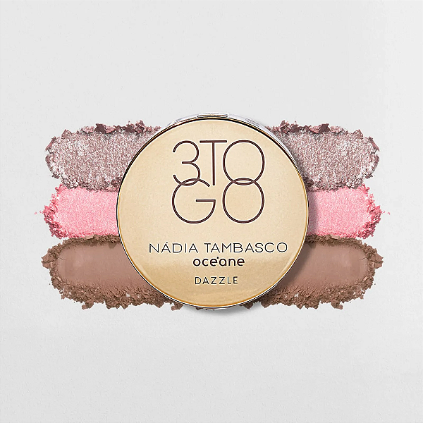 Trio de Sombras Nádia Tambasco By Océane 3 To Go Palette | Cor: Dazzle