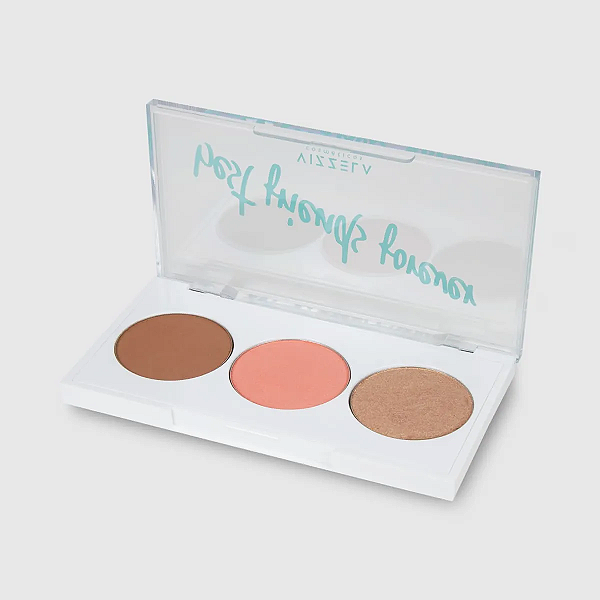 Paleta Facial Vizzela Bff Contorno, Blush e Iluminador | Cor: 03