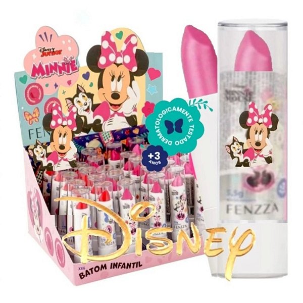 Batom Infantil Hipoalergenico Fenzza Disney | Minnie | Sortido