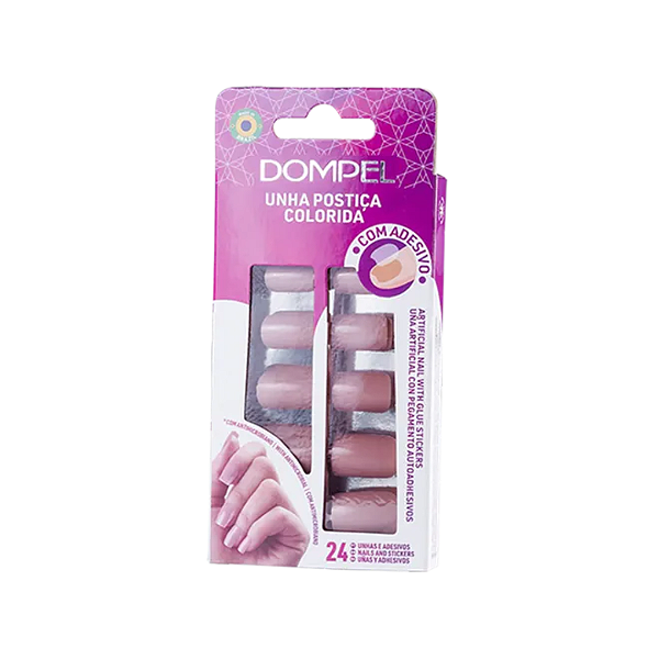 Unha Postiça 797 Nr C/24 Un Quadrada Media | Cor: Nude Rose