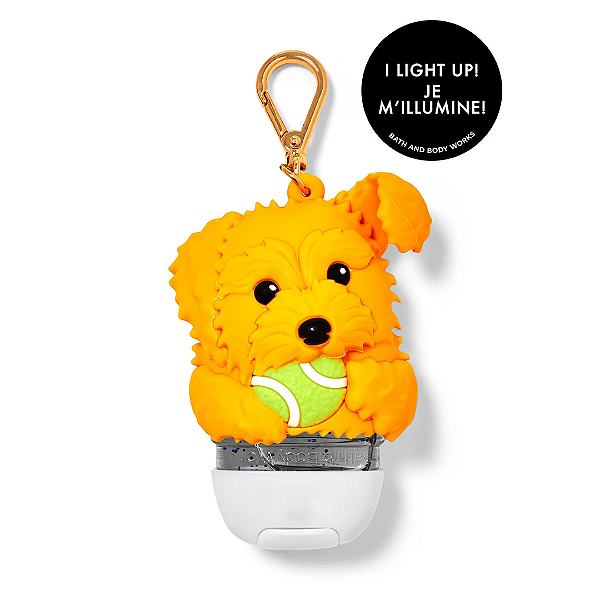 Suporte para Higienizador Bath and Body Works " PocketBac Holder " LED Tennis Ball Dog