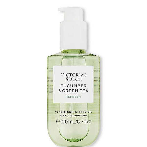 Óleo Corporal Victoria's Secret Body Care Natural Beauty Conditioning Body Oil Cucumber Green Tea