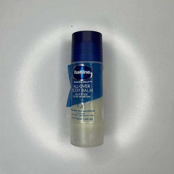 Bastão Hidratante Corporal Vaseline All-Over Body Balm Stick Unscented 40g (Rótulo soltando)
