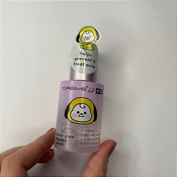 Sérum The Crème Shop X BT21 Clear Glow Essence (Sem caixa, dosador levemente manchado)
