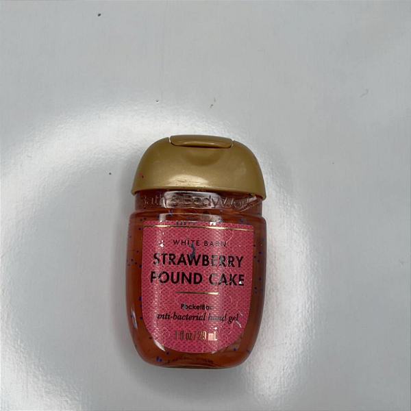 Higienizador de Mãos Bath and Body Works Strawberry Pound Cake (Rótulo danificado)