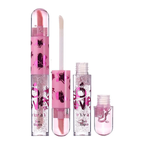 Lip Gloss Vivai Duo Magico So Vai Rosa