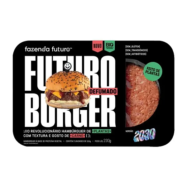 Futuro Burger Defumado Vegano 230g (2x115g) – Fazenda Futuro Plant-Based