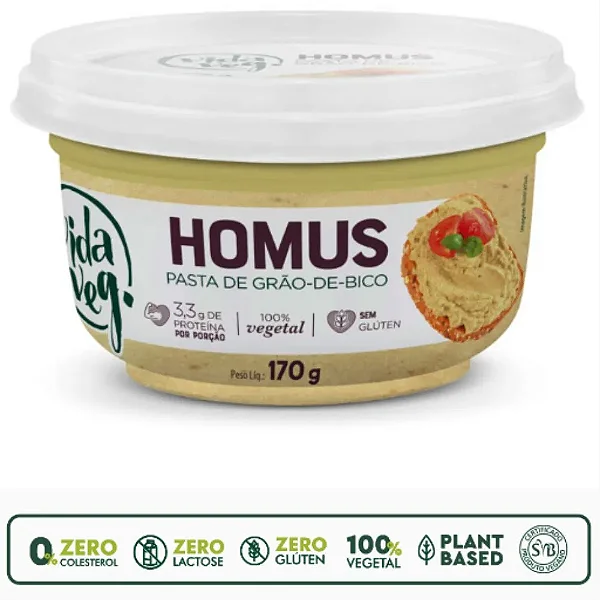 Homus Pasta de Grão de bico Vida Veg 170g #desconto