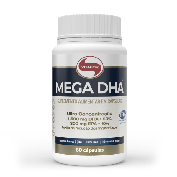 Suplemento Alimentar Vitafor Ômega 3 Mega DHA (DHA 1500mg + EPA 300mg) - 60 Cápsulas