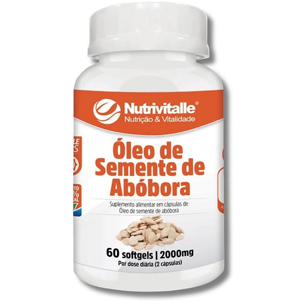 Óleo de Semente de Abóbora 2000mg 60 softgels