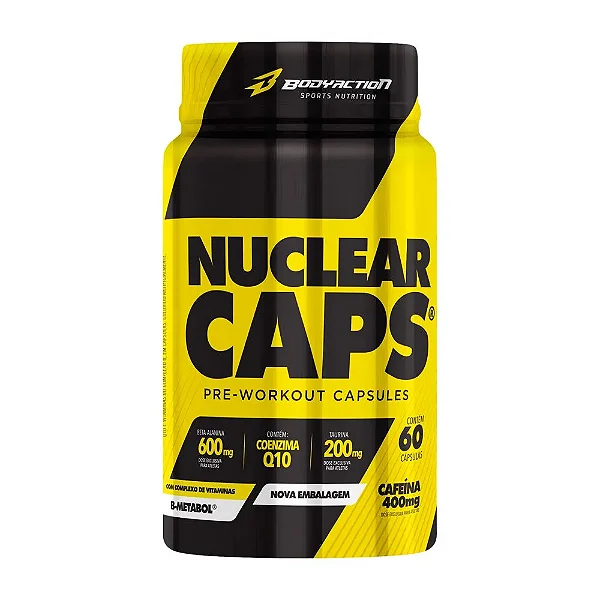 Pré Treino Body Action Nuclear Caps - 60 Cápsulas