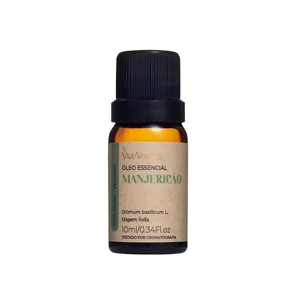 Óleo Essencial Via Aroma 10ml Manjericão