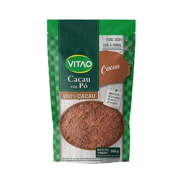 Cacau em Pó Sem Glúten Vitao - 100g