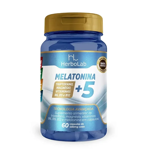 Melatonina +5 Herbolab 60 cápsulas
